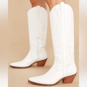 Coconut Matisse White Western Boots